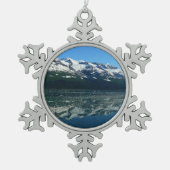 Alaskan Küste Schöne Naturfotografie Schneeflocken Zinn-Ornament (Vorderseite)