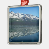 Alaskan Küste Schöne Naturfotografie Silbernes Ornament (Links)