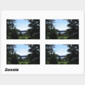 Alaskan Landschaft Schöne Alaska Fotografie Rechteckiger Aufkleber (Blatt)