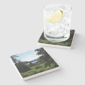 Alaskan Landschaft Schöne Alaska Fotografie Steinuntersetzer (Seitenansicht)