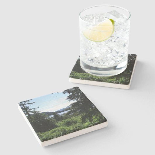 Alaskan Landschaft Schöne Alaska Fotografie Steinuntersetzer (Seitenansicht)