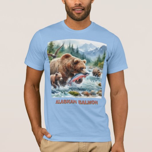 Alaskan Lmon Grizzly Bar Mens T - Shirt (Vorderseite)