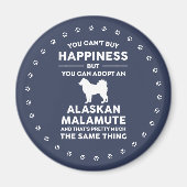 Alaskan Malamute Adoption Glück Magnet (Vorne)