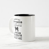 Alaskan Malamute Adoption Glück Zweifarbige Tasse (Vorderseite Links)