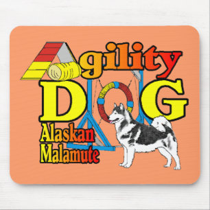 Alaskan Malamute Agility Geschenke Mousepad