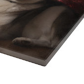 Alaskan Malamute am Feuerplatz Weihnachten Schneidebrett (Ecke)