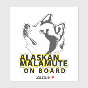 Alaskan Malamute an Bord Aufkleber