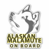 Alaskan Malamute an Bord Aufkleber (Vorderseite)