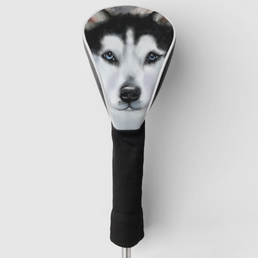 Alaskan Malamute Angel Golf Headcover (Vorderseite)