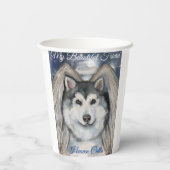 Alaskan Malamute Angel Pappbecher (Rückseite)