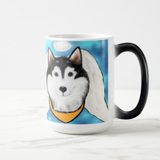 Alaskan Malamute Angel Verwandlungstasse (Rechts)