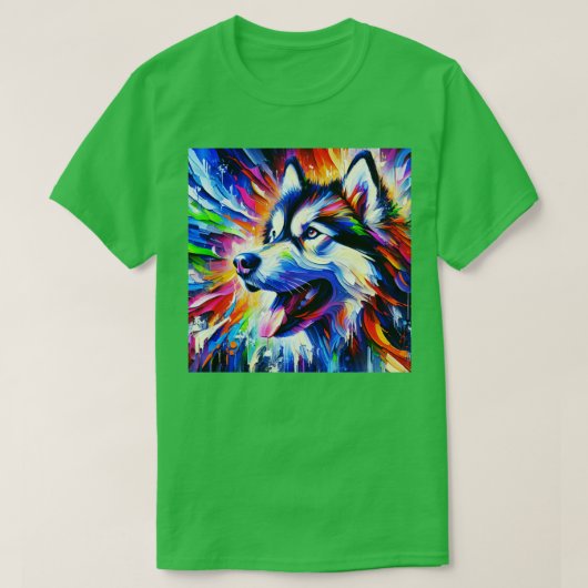Alaskan Malamute Art TShirt (Design vorne)