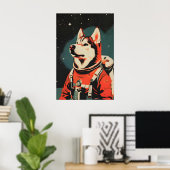 Alaskan Malamute Astronaut Poster, Alaskan Poster (Heimbüro)