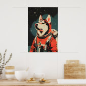 Alaskan Malamute Astronaut Poster, Alaskan Poster (Küche)
