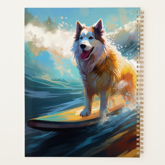 Alaskan Malamute Beach Surfmalerei Planer (Rückseite)