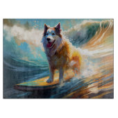 Alaskan Malamute Beach Surfmalerei Schneidebrett