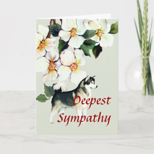 Alaskan Malamute Beileid oder Pet Loss Karte (Vorderseite)