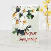 Alaskan Malamute Beileid oder Pet Loss Karte (Gelbe Blume)