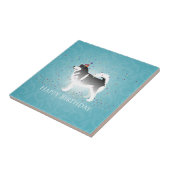 Alaskan Malamute Birthday Design Fliese (Seite)