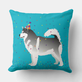 Alaskan Malamute Birthday Design Kissen