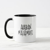 Alaskan Malamute Bold & Expressive Sketch Font Tasse (Links)