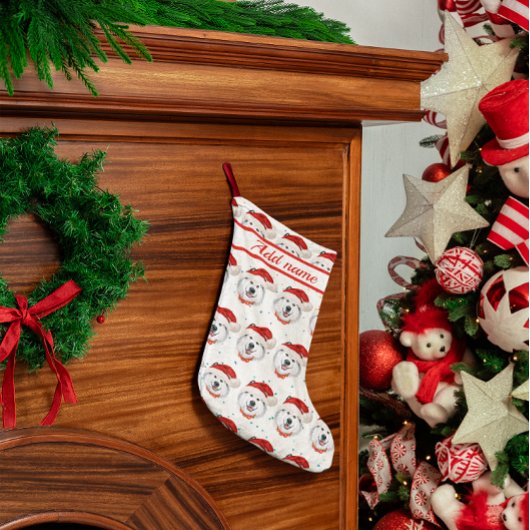 Alaskan Malamute Breed Christmas Dog Pattern Kleiner Weihnachtsstrumpf