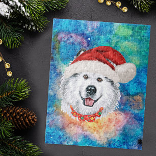 Alaskan Malamute Breed Dog Weihnachtsmuster Puzzle