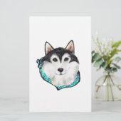 Alaskan Malamute Briefpapier (Stehend Vorderseite)