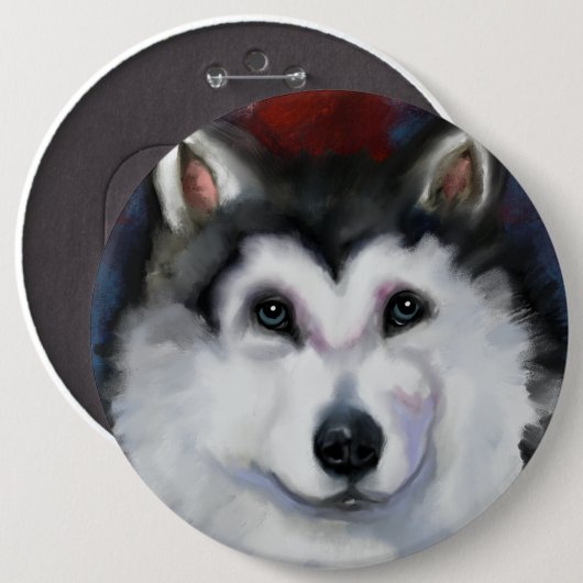 ALASKAN MALAMUTE BUTTON (Vorne & Hinten)