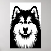 Alaskan Malamute Chic & Stunning Pop Art Poster (Vorne)