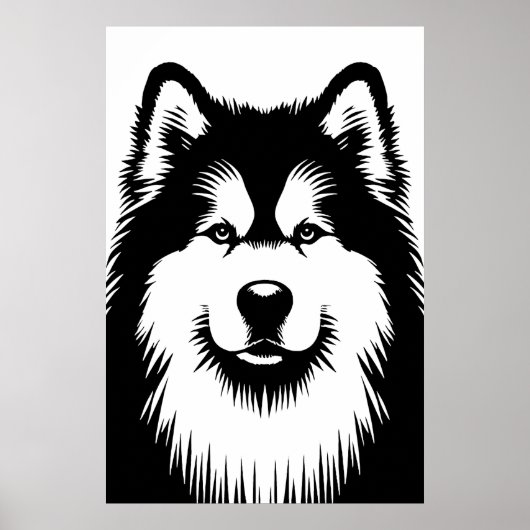 Alaskan Malamute Chic & Stunning Pop Art Poster (Vorne)