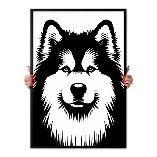 Alaskan Malamute Chic & Stunning Pop Art Poster