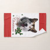Alaskan Malamute Christmas Badhandtuch Set (Handtuch)