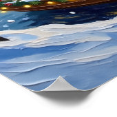 Alaskan Malamute Christmas Boat Holiday Poster (Ecke)