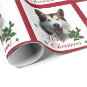 Alaskan Malamute Christmas Geschenkpapier (Rolleneckpunkt)