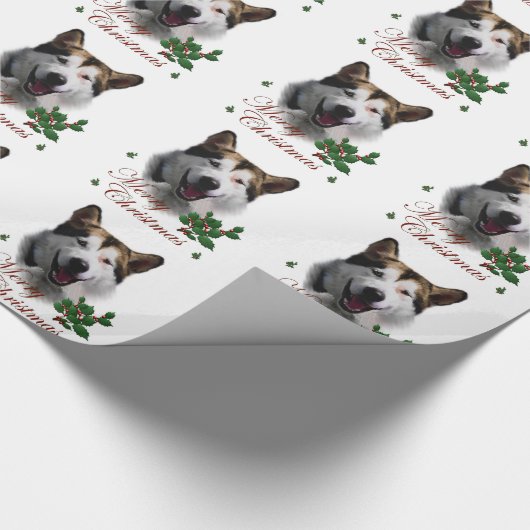 Alaskan Malamute Christmas Geschenkpapier (Ecke)