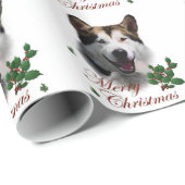 Alaskan Malamute Christmas Geschenkpapier (Rolleneckpunkt)