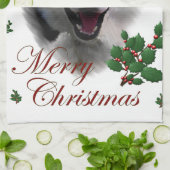 Alaskan Malamute Christmas Geschirrtuch (Gefaltet)