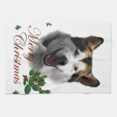 Alaskan Malamute Christmas Geschirrtuch (Horizontal)