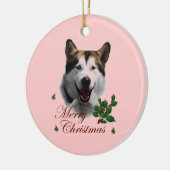 Alaskan Malamute Christmas Keramik Ornament (Links)