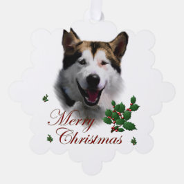Alaskan Malamute Christmas Ornament Karte