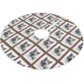 Alaskan Malamute Christmas Polyester Weihnachtsbaumdecke (Schrägansicht)