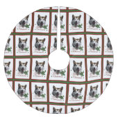 Alaskan Malamute Christmas Polyester Weihnachtsbaumdecke (Vorderseite)