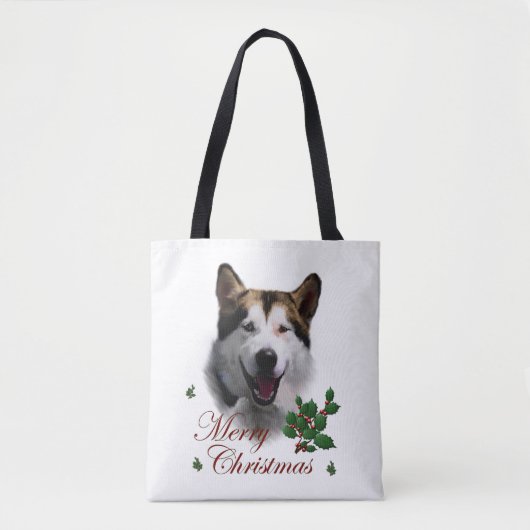 Alaskan Malamute Christmas Tasche (Vorderseite)