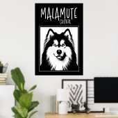 Alaskan Malamute Culture Edgy Pop Art Poster (Heimbüro)