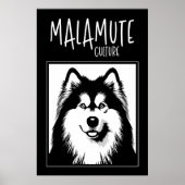 Alaskan Malamute Culture Edgy Pop Art Poster (Vorne)