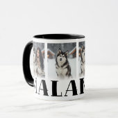 Alaskan Malamute Custom Photo Dog Lovers Tasse (Vorderseite Links)