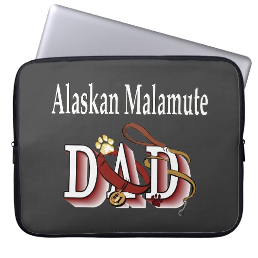 Alaskan malamute dad laptopschutzhülle (Vorderseite)