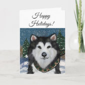 Alaskan Malamute Dankeskarte (Vorderseite)