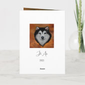 Alaskan Malamute Dankeskarte (Rückseite)